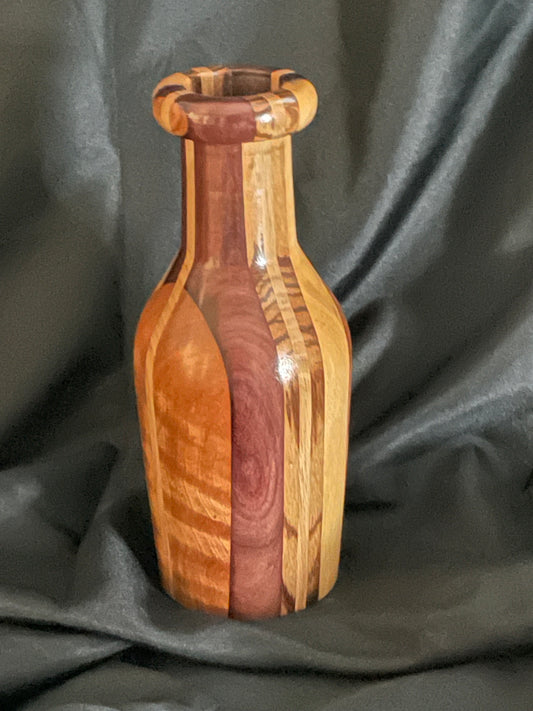 Katalox, Zebra, Walnut, Maple Vase  #1123059