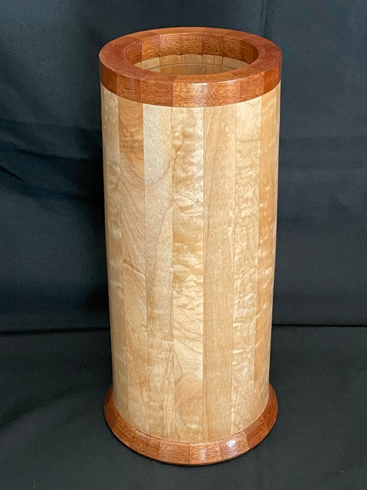 Maple, Mahogany (glass insert)  #1123037 Vase