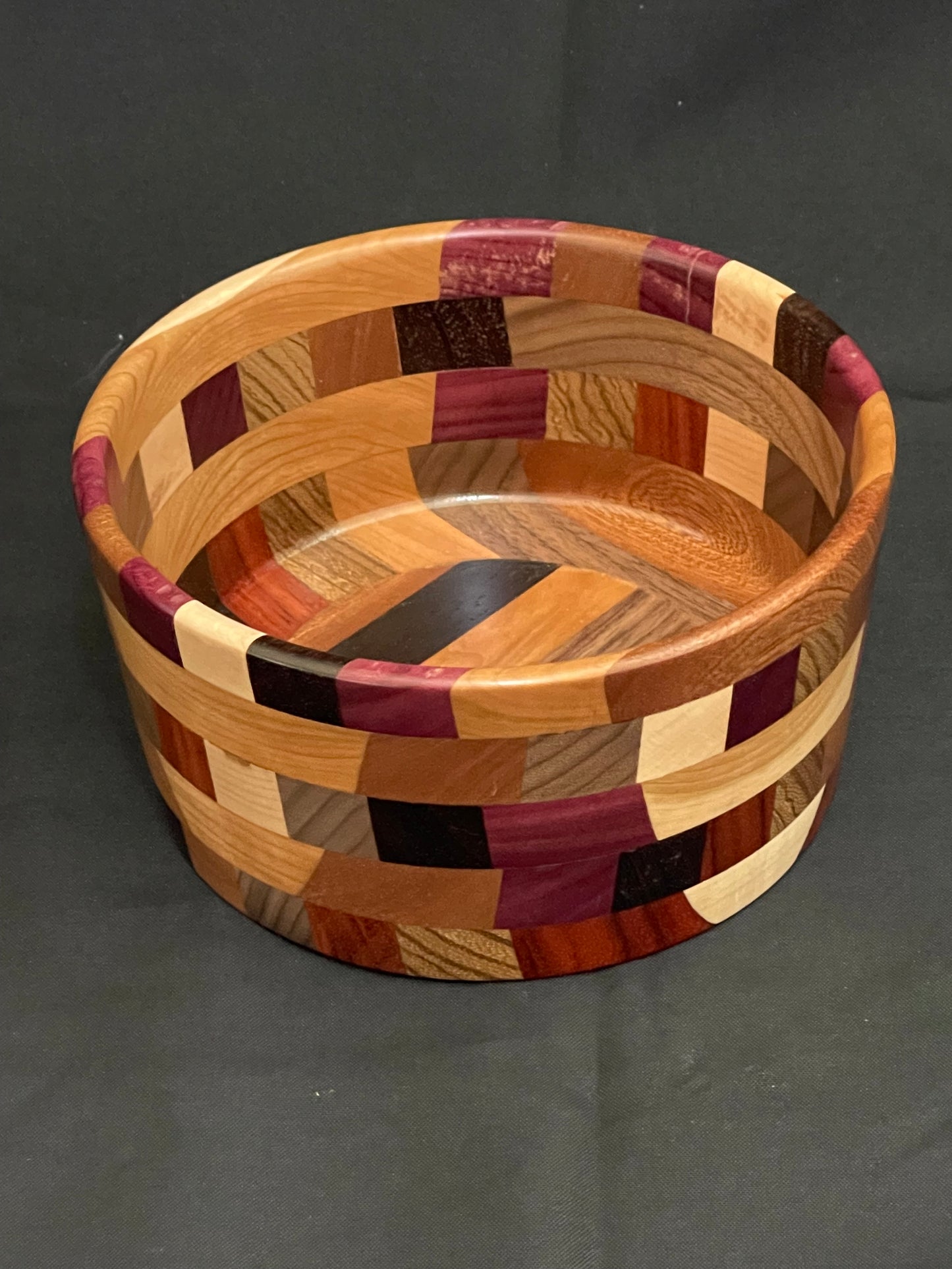 Maple, Paduak, Zebra, Purple heart, wenge, cherry walnut Bowl #1123051